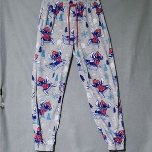 DISNEY STITCH Women's Fleece Pajama Jogger Sleep Lounge Pants - Size Small